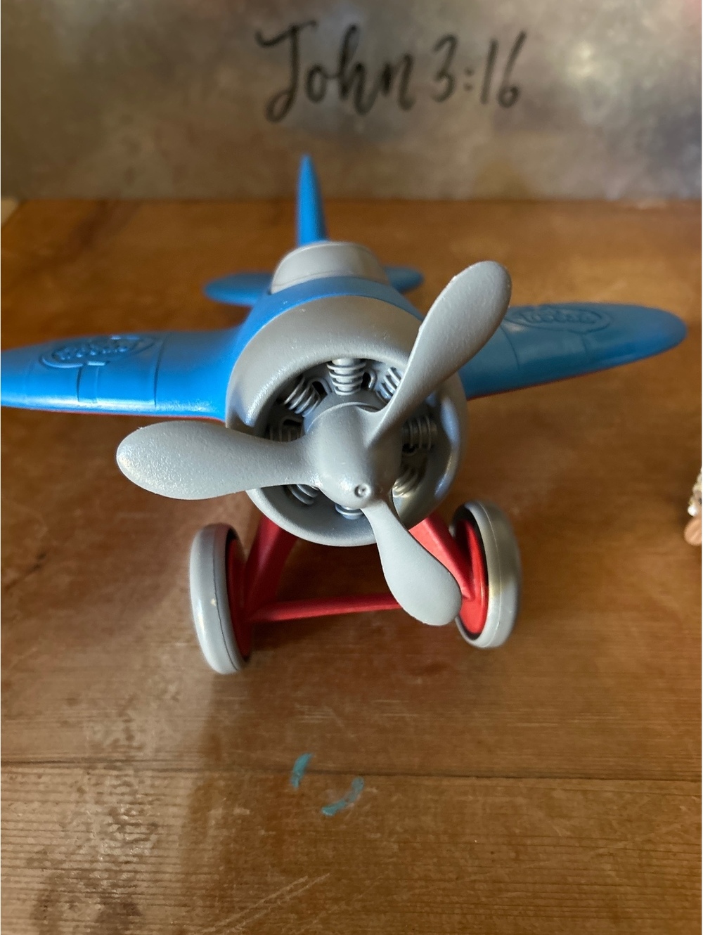 Green Toys Blue and Red Toy Airplane Made in USA
